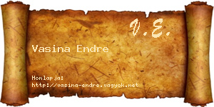 Vasina Endre névjegykártya